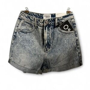 Acid wash denim mom fit shorts Size S new with tag (s2) 28" waist